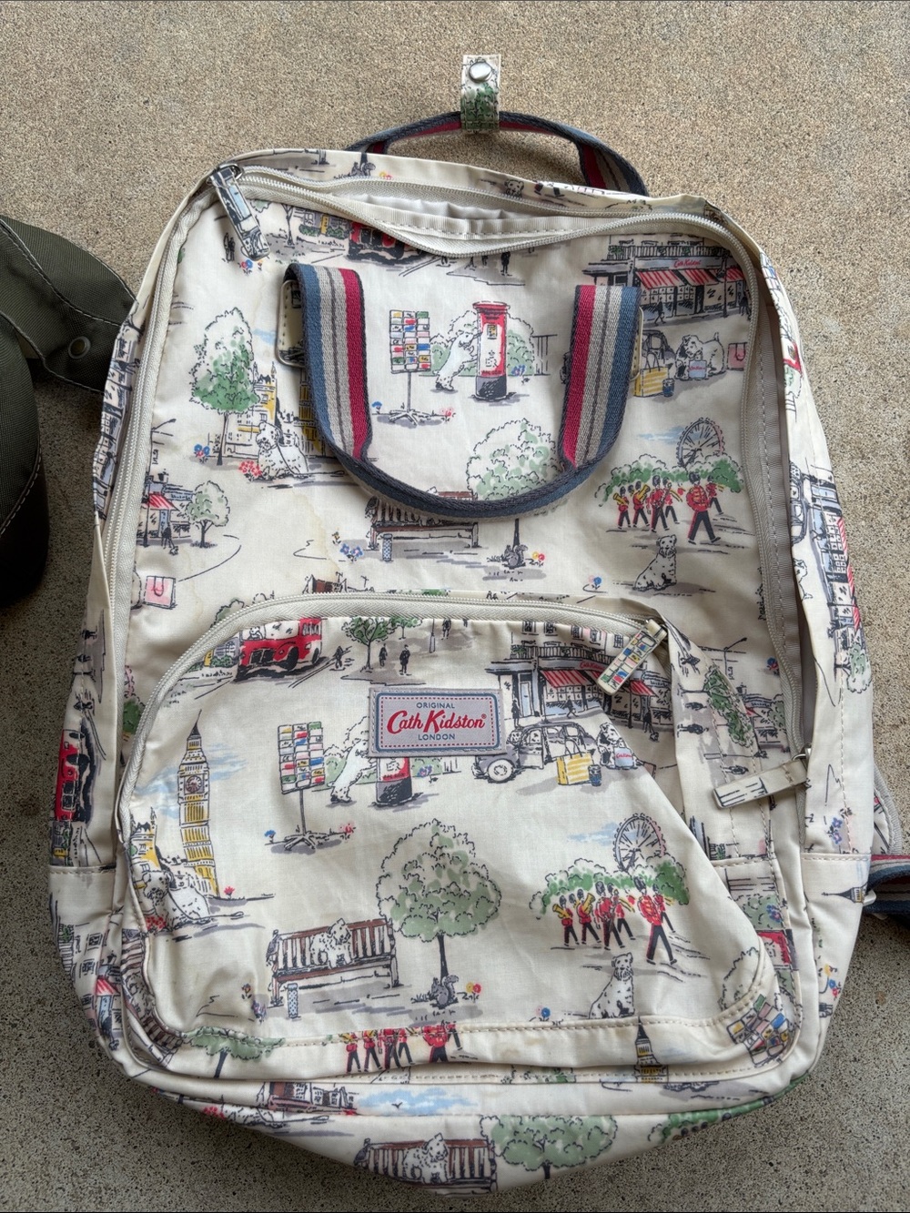Cath Kidston Mattbackpack featuring whimsical Billie Town print.